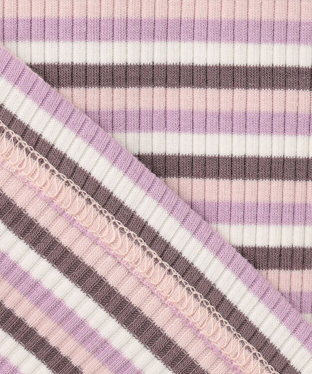 ANY KIDS リボン テレコボーダー Ｔシャツ ピンク系