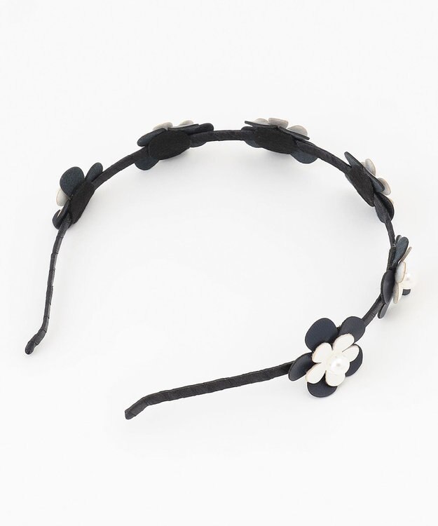 組曲 KIDS 【Fサイズ】フラワーパール カチューシャ ネイビー系