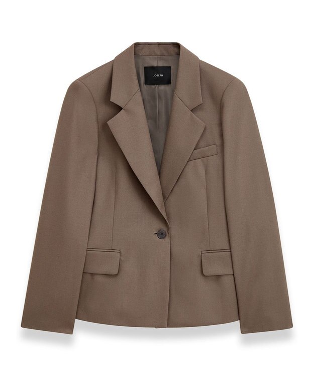 JOSEPH ライトフランネル　シングルブレストジャケット Carob