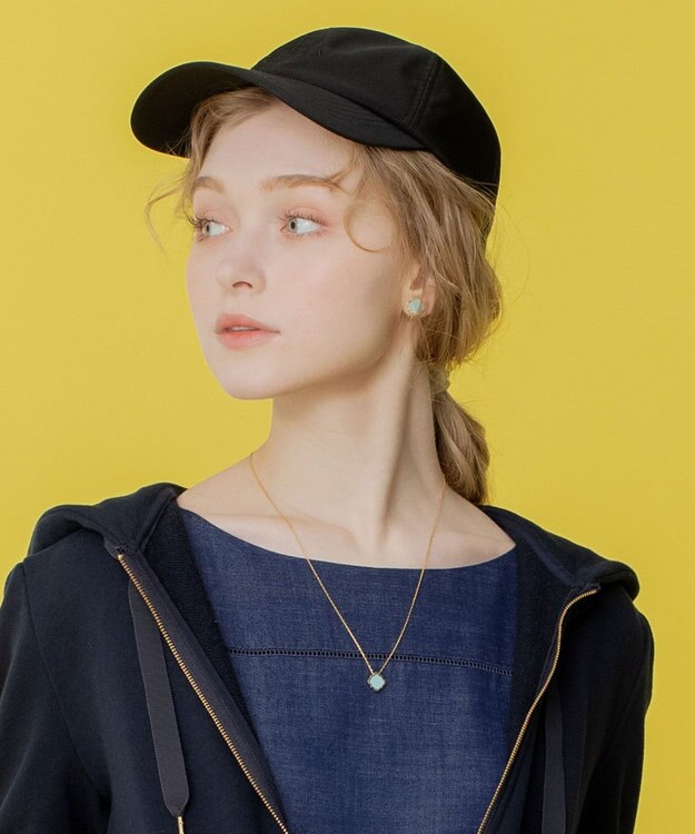 TOCCA 【紫外線90%カット・吸水速乾・抗菌防臭・接触冷感・洗える・サイズ調整可・ブローチ付け外し可】PEARL BROOCH CAP キャップ ブラック系