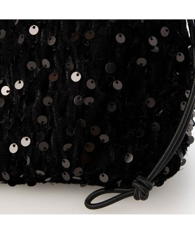 UNBILLION カシュカシュ cachecache / スパンコールドロストワンハンドルバッグ ブラック