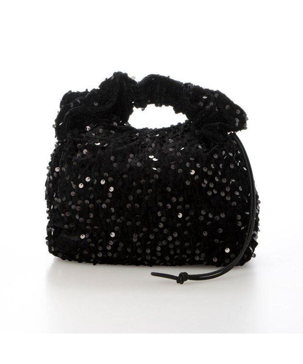 UNBILLION カシュカシュ cachecache / スパンコールドロストワンハンドルバッグ ブラック