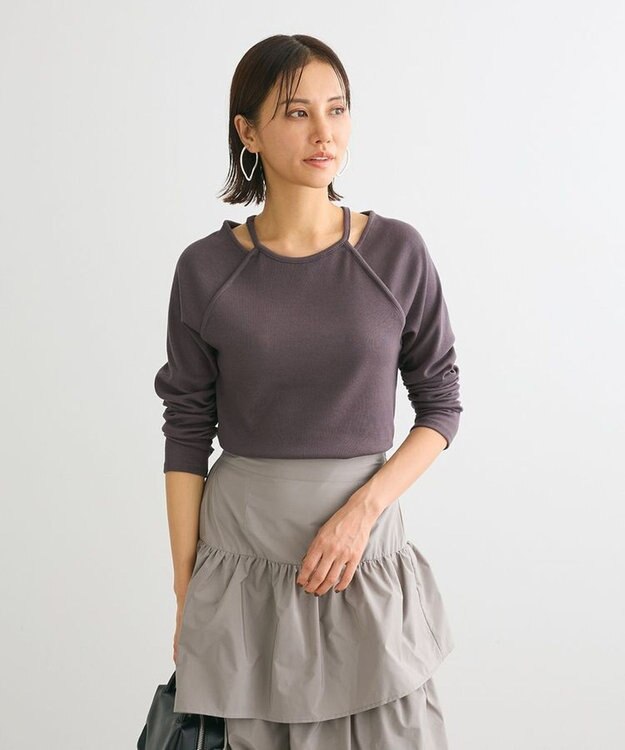 Green Parks ・ＳＵＧＡＲ　ＳＰＯＯＮ　レイヤードライクリブロンＴＥＥ Charcoal Gray