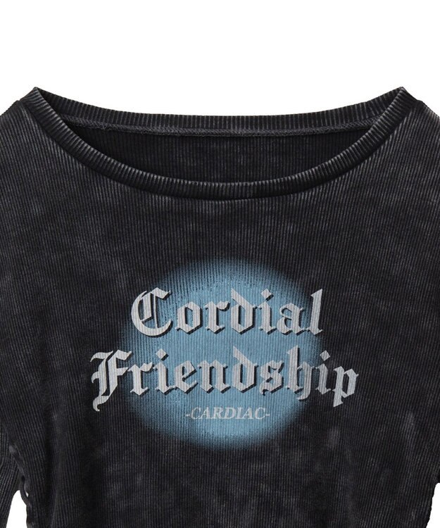 WEGO ヴィンテージウォッシュレースアップロンT スミクロ