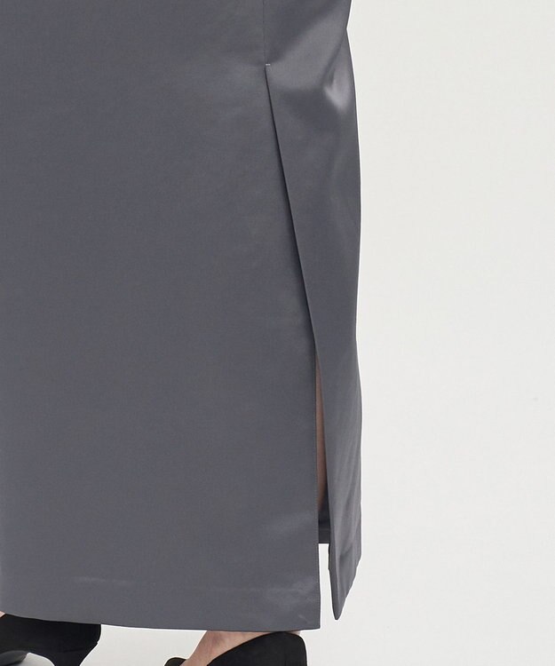 uncrave ラスターサテン スカート（uncrave WHITE） スレート