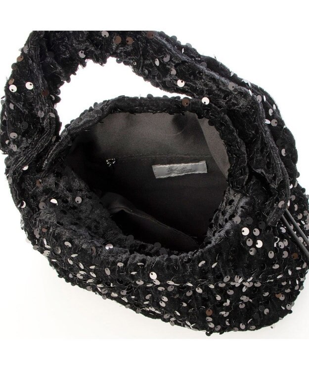 UNBILLION カシュカシュ cachecache / スパンコールドロストワンハンドルバッグ ブラック