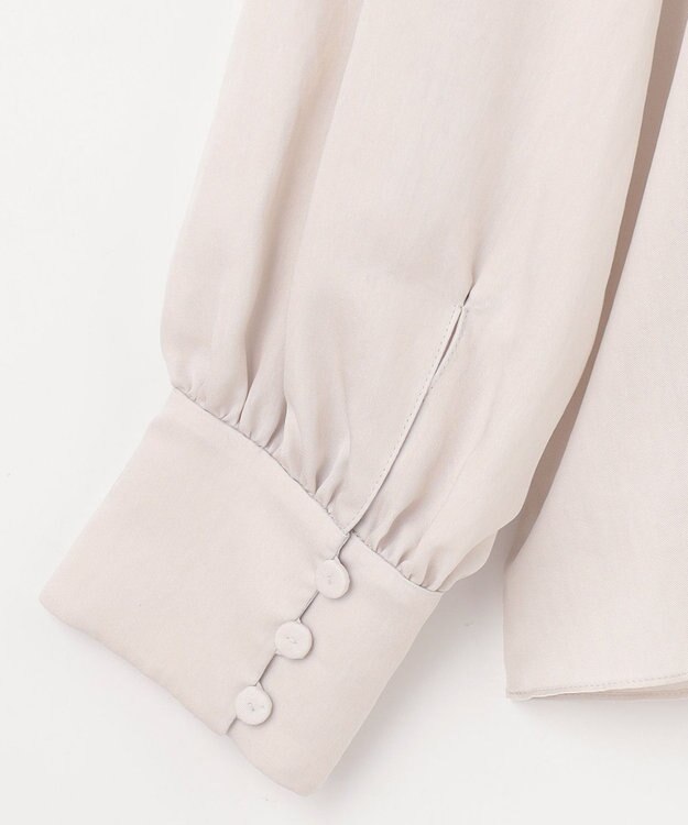 自由区 L パウダリーツィルパフスリーブ ブラウス ベージュ系