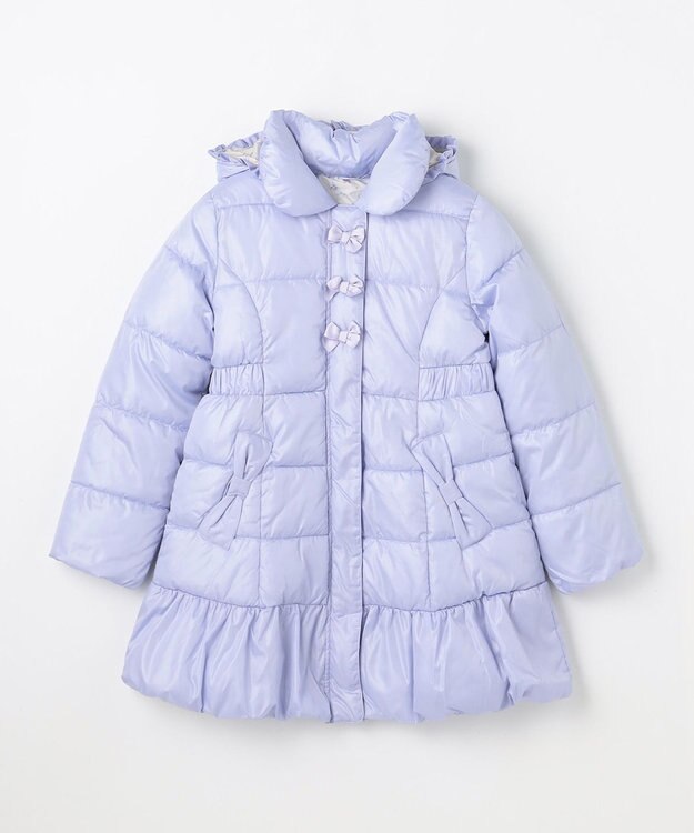 ANY KIDS 【フード取り外し/洗濯機可能】Aラインコート サックスブルー