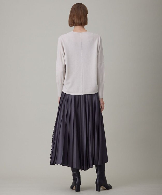 ICB 【洗える】ソフトウールハイゲージ Vネックプルオーバー トープ系