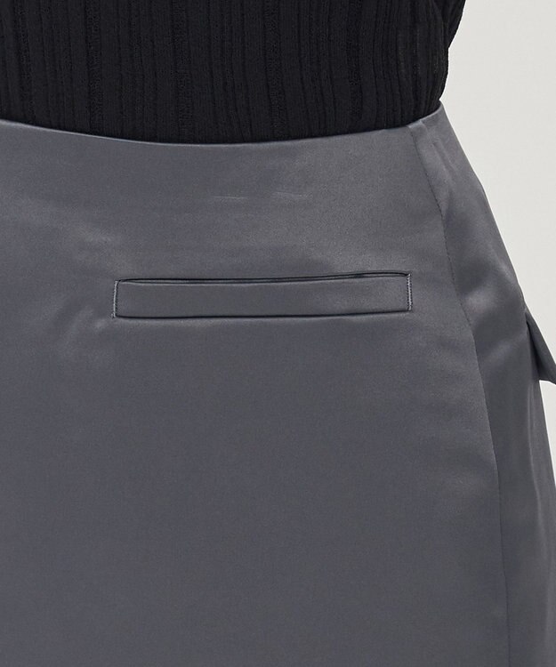 uncrave ラスターサテン スカート（uncrave WHITE） スレート