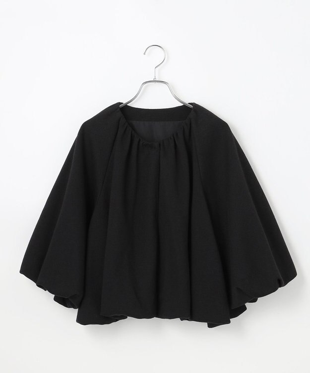 #Newans 【セレモニーにも/洗濯機可】バルーンヘムライトブルゾン​ ブラック