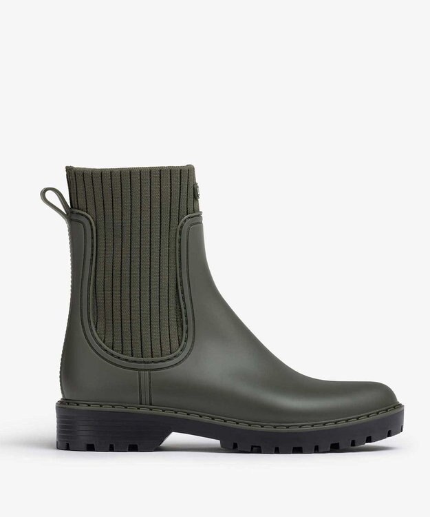 BONTRE 【UNISA/ウニサ】リブデザインレインブーツ カーキ