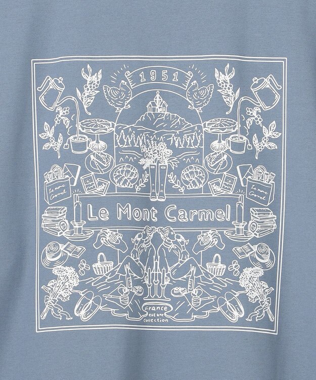 SHARE PARK MENS 【UVカット・吸水速乾・ストレッチ・軽量 】バンダナバックプリントＴシャツ ブルー系