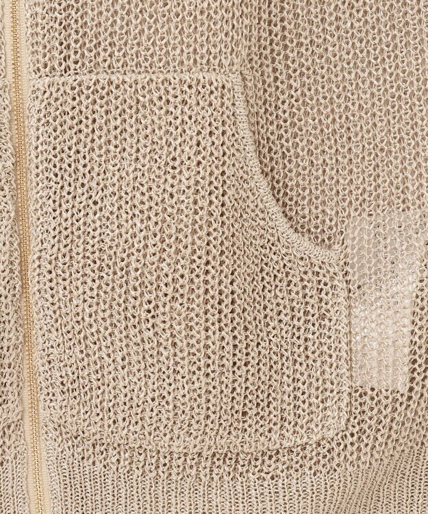 BEIGE， OPTICAL / ニットパーカー Flax