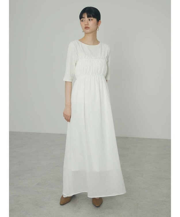 Green Parks ａ．バックオープンキャミワンピース Off White