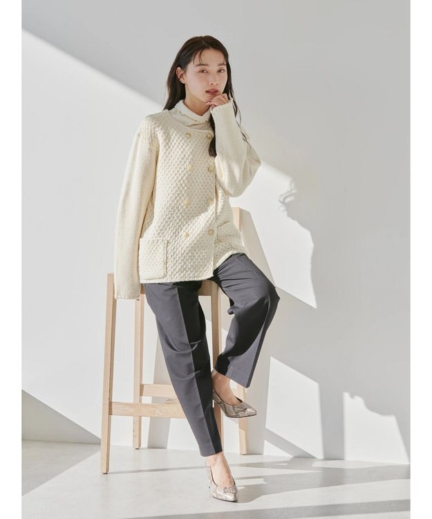 AMERICAN HOLIC 美・美・美あったかタックワイドパンツ Black