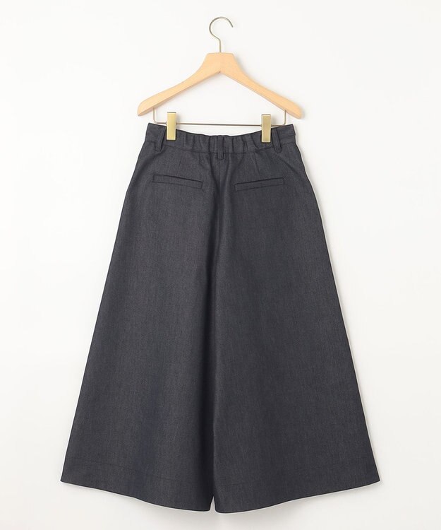 組曲 【洗える】デニムライクギャバ パンツ ネイビー系