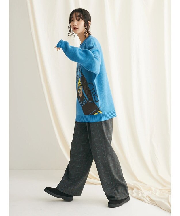 CRAFT STANDARD BOUTIQUE センタープレスチェックパンツ Check Black