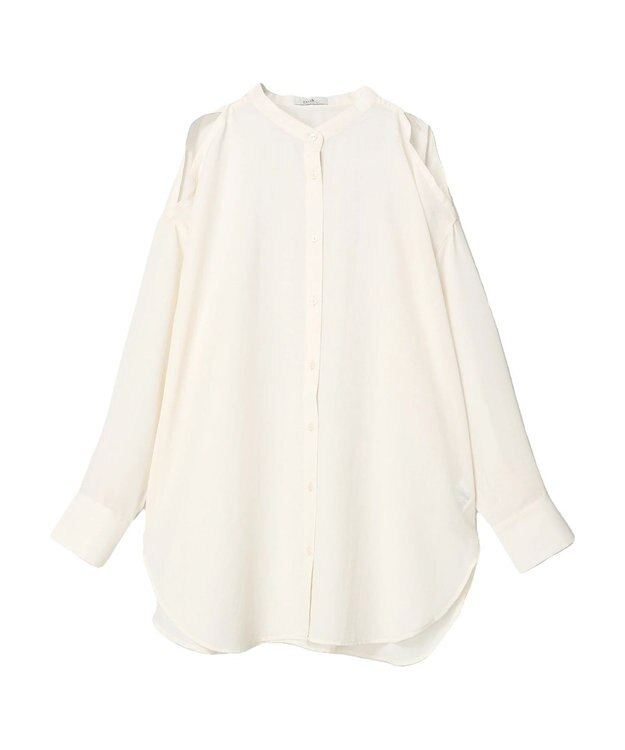 earth music&ecology ショルダースリットシャツ Off White