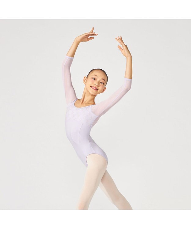 Chacott 7分袖レオタード ライラック