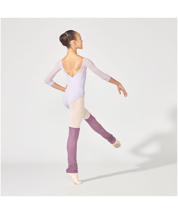 Chacott 7分袖レオタード ライラック