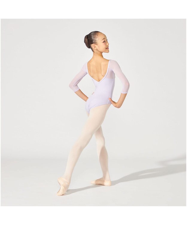Chacott 7分袖レオタード ライラック