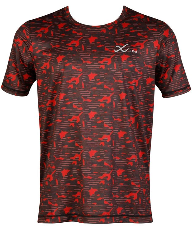 CW-X 【MEN】 CW-X アウター トップス 半袖 吸汗速乾 UVカット率90％以上 DLO135 /ワコール レッド