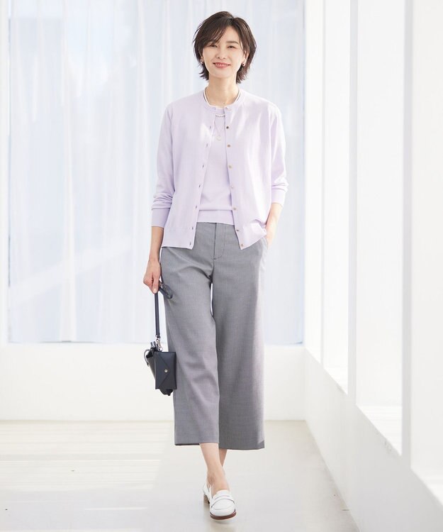 J.PRESS LADIES 【3WAY】 パールコイン 2連 ネックレス シルバー系