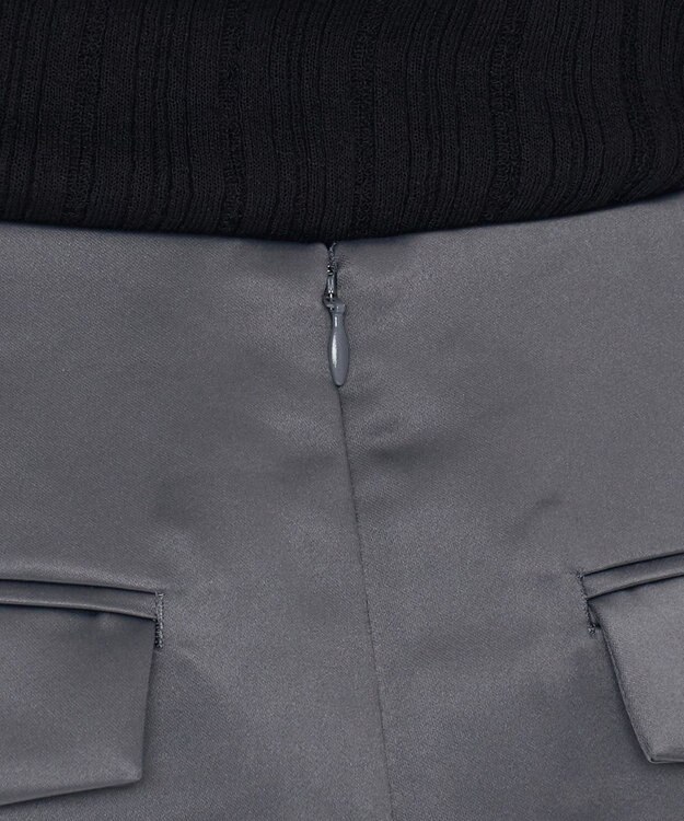 uncrave ラスターサテン スカート（uncrave WHITE） スレート