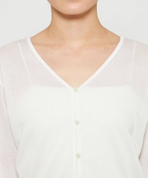 uncrave シアーニット 2WAYカーディガン オフ