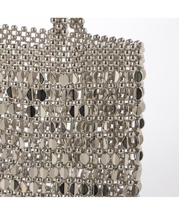 UNBILLION カシュカシュ cachecache / メタルビーズミニトートバッグ シルバー