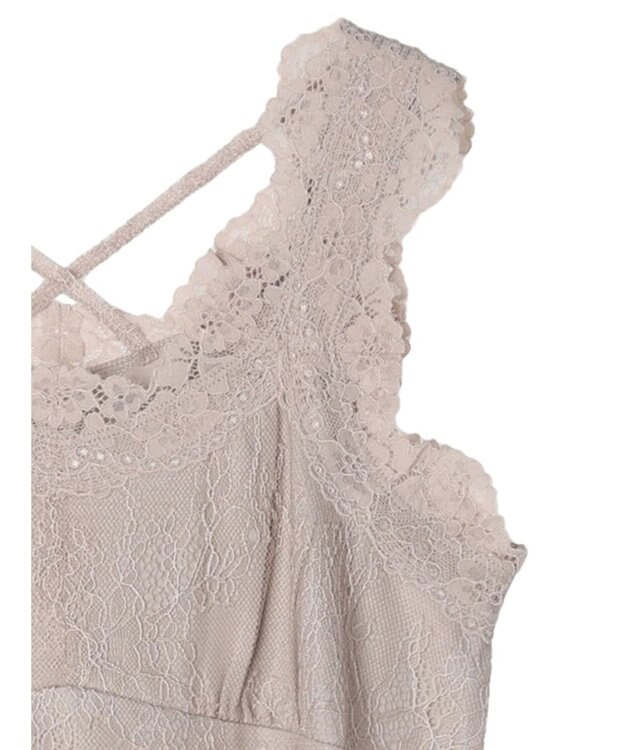 earth music&ecology 総レースキャミソール Beige