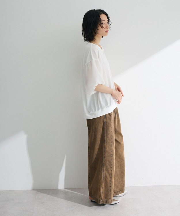 Green Parks 袖バルーンドッキングプルオーバー Off White