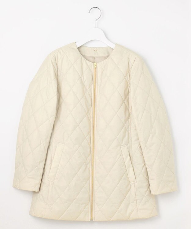 J.PRESS LADIES 【洗える】スパンライクナイロンタッサー ステンカラー コート ライトベージュ系