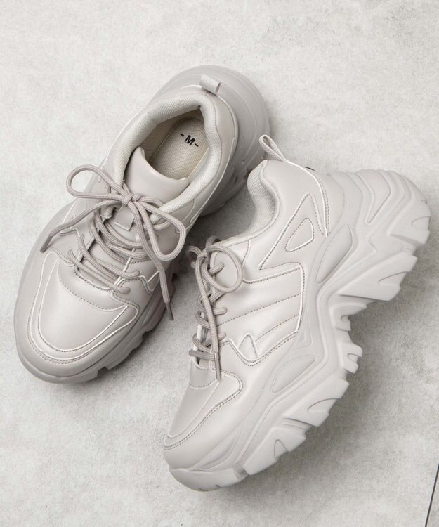 WEGO 厚底ダッドスニーカー ライトグレー