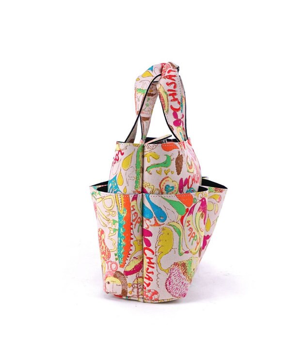 tsumori chisato CARRY カットオブツールバッグS　ハッピースタッフ　トートバッグ ベージュ
