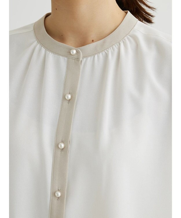 Green Parks ・ＥＬＥＮＣＡＲＥ　ＤＵＥ　バイカラーブラウス Off White