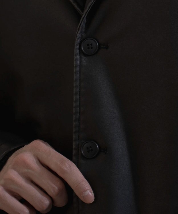 WEGO PUシングルテーラードジャケット ブラック