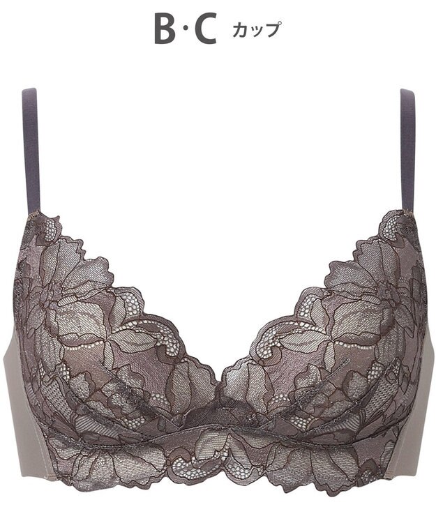 WACOAL ノンワイヤーブラ 【SUHADA ONE】 谷間メイク ふっくらデコルテ 脇すっきりシルエット レディース BXB411 /ワコール シナモンブラウン