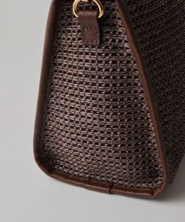 russet ナイロンラフィアショルダーバッグ(CE-1713) D.Brown