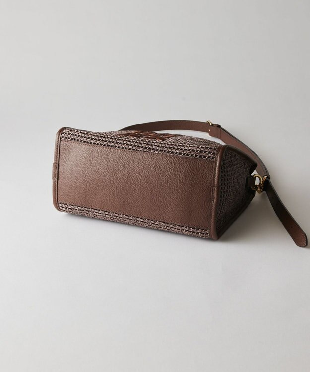 russet ナイロンラフィアショルダーバッグ(CE-1713) D.Brown