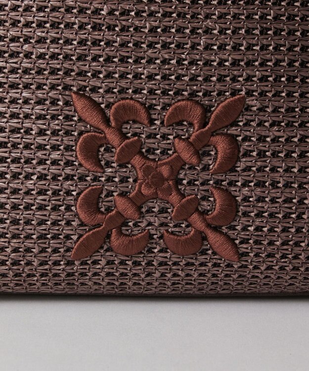 russet ナイロンラフィアショルダーバッグ(CE-1713) D.Brown