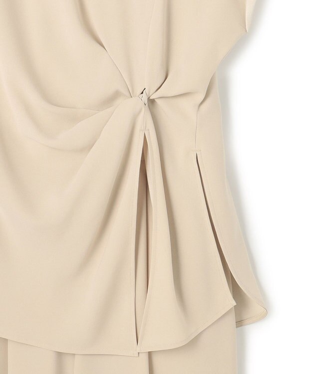 uncrave バックサテンジョーゼット オールインワン ライトベージュ