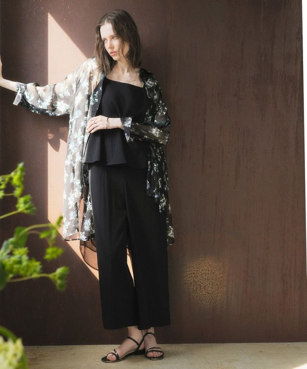 YECCA VECCA ドライタッチペプラムサロペット Black