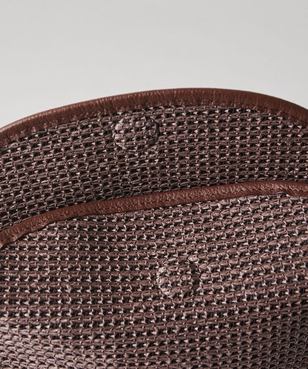 russet ナイロンラフィアショルダーバッグ(CE-1713) D.Brown