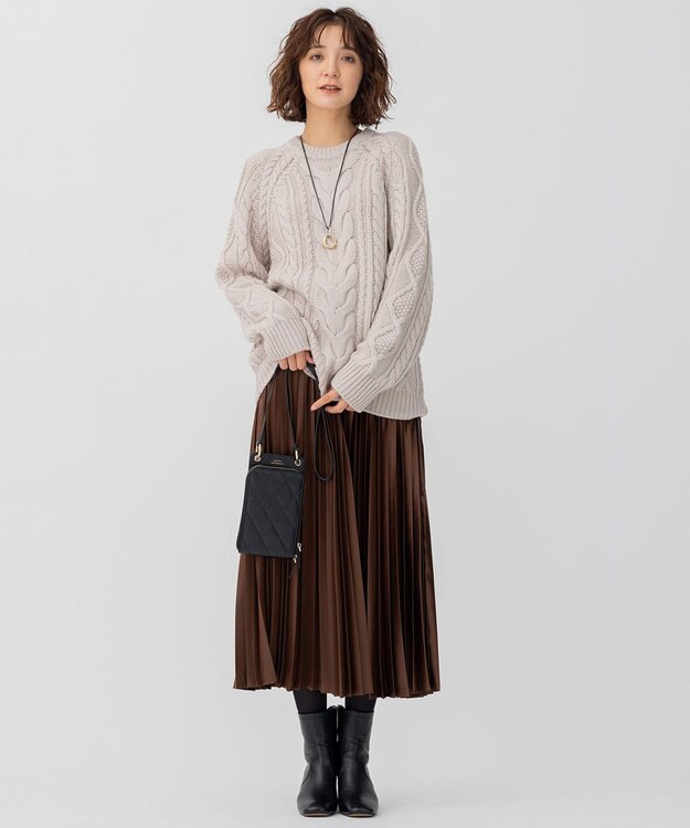 23区 【CLASSY.12月号掲載】アランパターン ニット ベージュ系