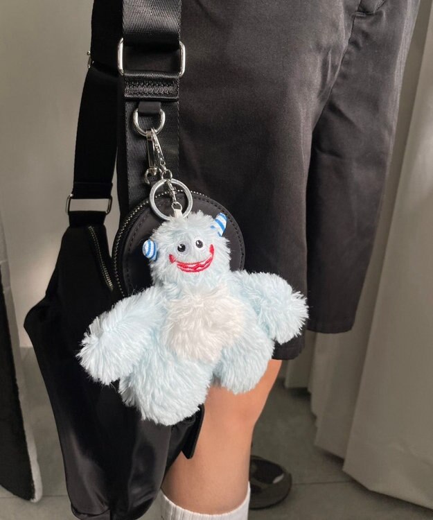 WEGO ぽいんぽいんモンスターぬいぐるみキーホルダー ブルー