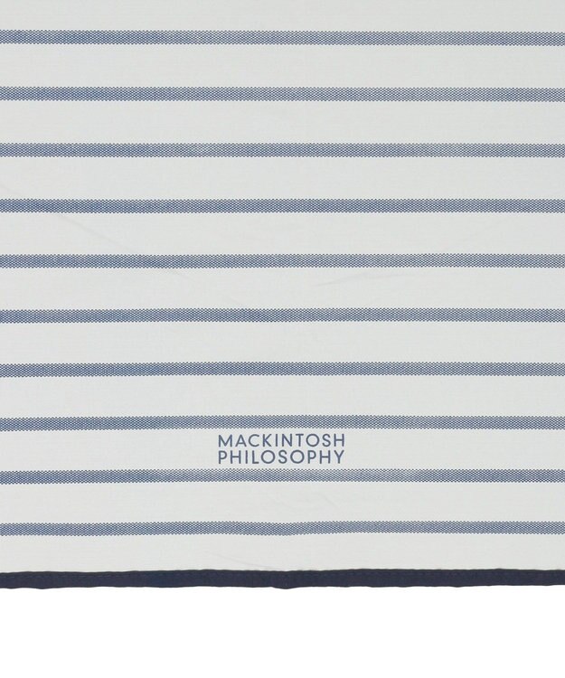 MOONBAT 【大きめ】マッキントッシュ フィロソフィー 晴雨兼用日傘 折りたたみ傘 ボーダー／遮光 遮熱 UV オフホワイト