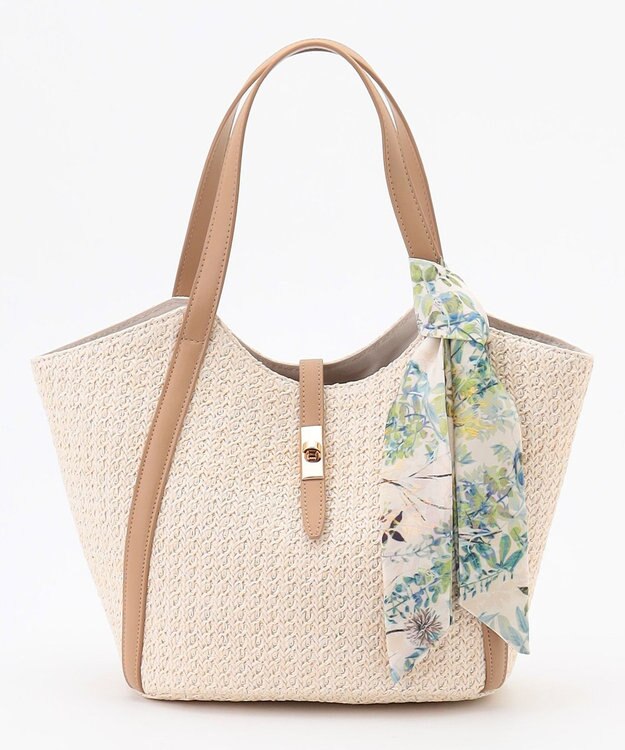 ANY SIS スカーフ付き カゴバッグ アイボリー