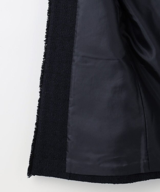 J.PRESS LADIES スラブヤーン ツイード ジャケット ネイビー系